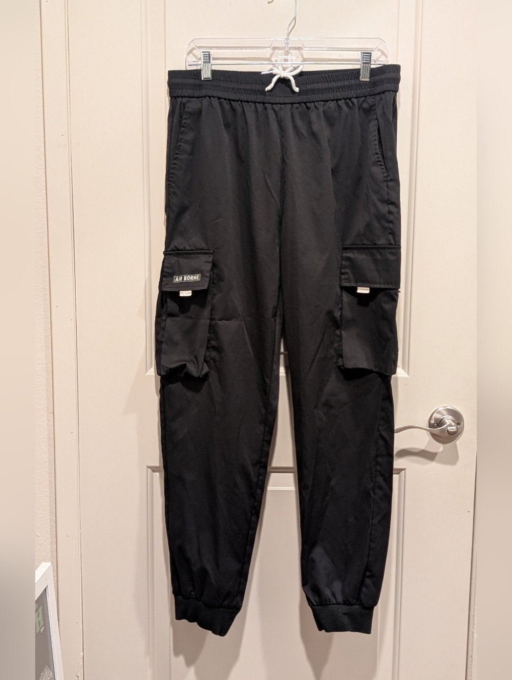 SHEIN Black Cargo Jogger Pants Size Large